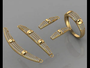 gc gold ss016- diamond set small set 3D Print Model