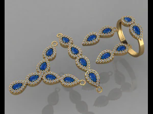 gc gold ss018- conjunto de diamantes pequeno conjunto Modelo de Impressão 3D
