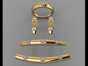 gc gold ss019- diamond set small set 3D Print Model