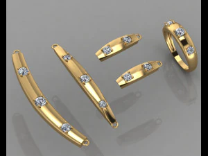 gc gold ss019- diamond set small set 3D Print Model
