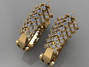gc gold e012- diamond earring  3D Print Model