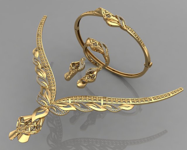 gc gold s005 - diamond set Modelo de Impressão 3D .c4d .max .obj .3ds .fbx .stl .blend 
