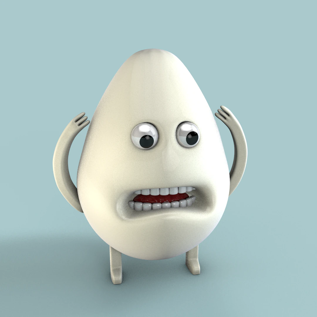 character egg 3ds obj fbx 3D Model .c4d .max .obj .3ds .fbx .stl .blend 