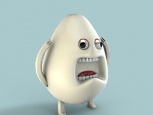 character egg 3ds obj fbx Model 3D