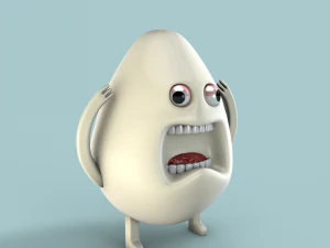 character egg 3ds obj fbx 3D Model