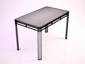 glass table Modèle 3D