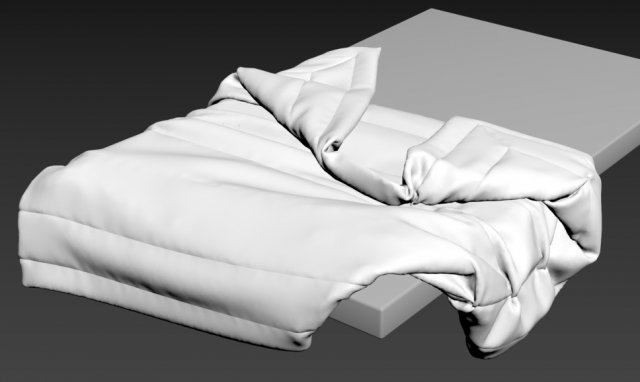 quilt bedroom set 3 3D Model .c4d .max .obj .3ds .fbx .stl .blend