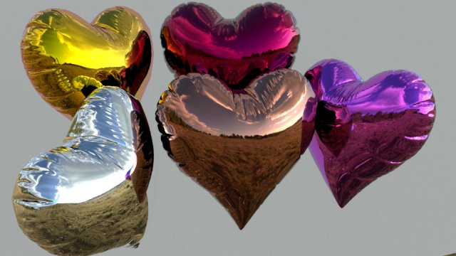 party heart balloons 2 3D Modell .c4d .max .obj .3ds .fbx .stl .blend