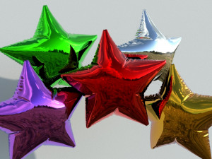 party stars balloons 3 3D 모델