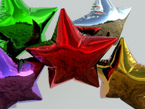 party stars balloons 3 3D Model