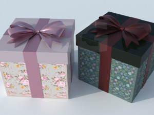 christmas gift box 1 3D 모델