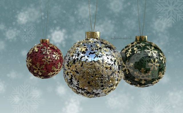 christmas ball 3D Модель .c4d .max .obj .3ds .fbx .stl .blend 