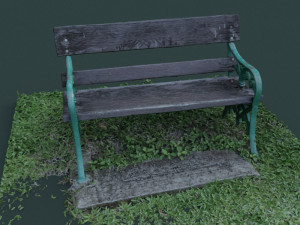 bench garden outdoor furniture 1 3D Модель