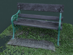 bench garden outdoor furniture 1 3D Модель