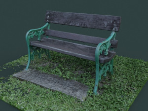 bench garden outdoor furniture 1 3D Модель