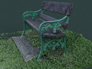 bench garden outdoor furniture 1 3D Модель