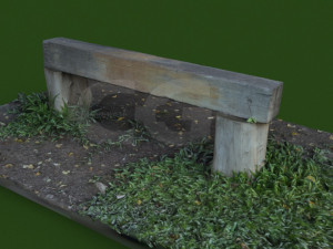 bench garden outdoor furniture 2 3D 모델