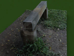 bench garden outdoor furniture 2 3D Model