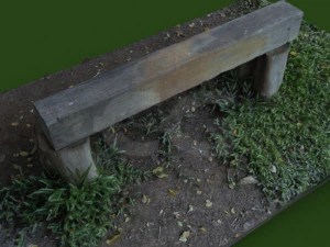 bench garden outdoor furniture 2 3D Model