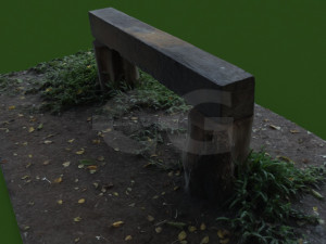 bench garden outdoor furniture 2 3D Модель