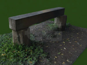 bench garden outdoor furniture 2 3D Model