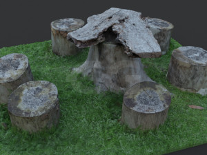 timber log set 2 3D 모델
