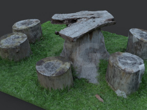 timber log set 2 3D Model