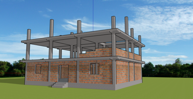 casa en construccion 3D Model .c4d .max .obj .3ds .fbx .stl .blend 