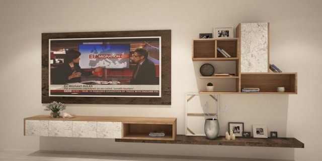 minimalist television unit 3D 模型 .c4d .max .obj .3ds .fbx .stl .blend 