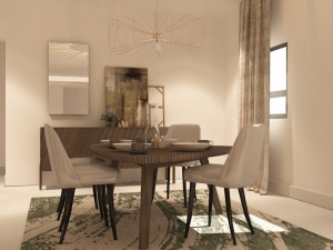 dining set and console table Modelo 3D