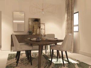 dining set and console table 3D Model