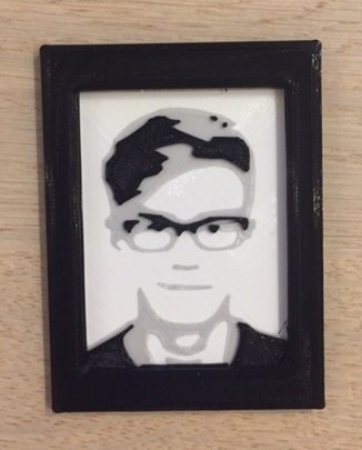 custom 3d portrait in a frame from the photo 3D 打印模型 .c4d .max .obj .3ds .fbx .stl .blend 