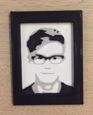 custom 3d portrait in a frame from the photo 3D Print Model .c4d .max .obj .3ds .fbx .stl .blend 