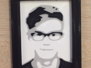 custom 3d portrait in a frame from the photo 3D 프린트 모델
