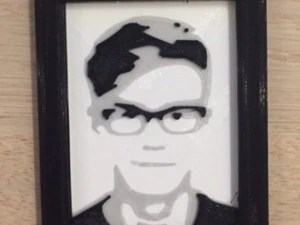 फोटो से एक फ्रेम में कस्टम 3डी पोर्ट्रेट 3D प्रिंट मॉडल