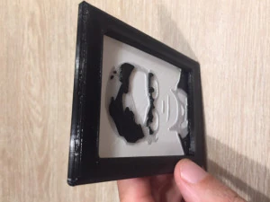 custom 3d portrait in a frame from the photo 3D Print Model
