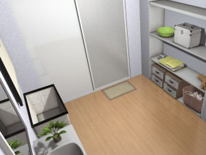 Wet and Dry Bathroom 3D Model