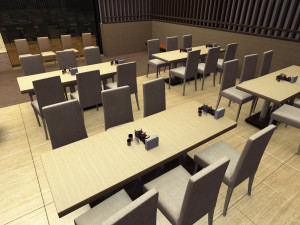 hong kong style restaurant 3D Model