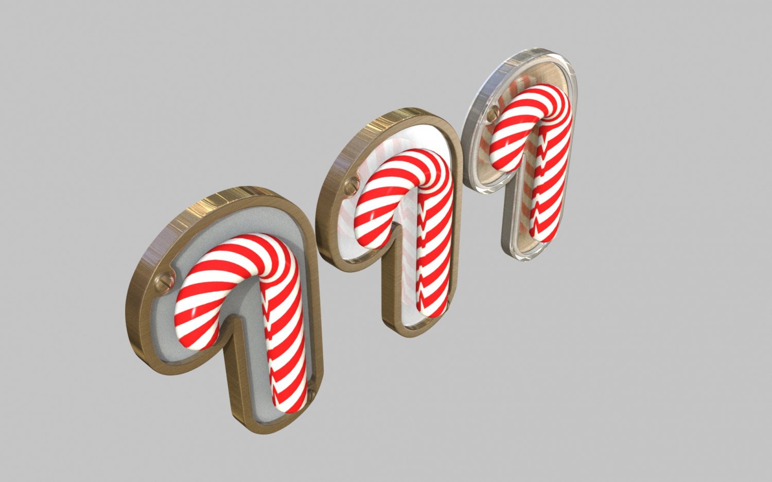 christmas candy cane 3D Model in Sweets 3DExport