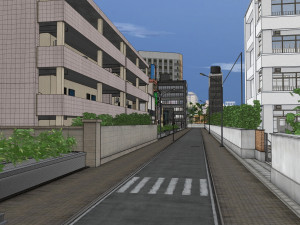 japanese streetscape 0008 3D Model
