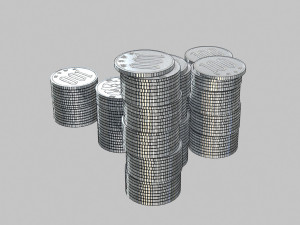 japanese coins 3D Model