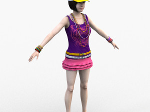 109 japanese young girl 3D Model