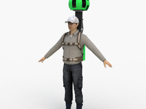 google street view camera operator 3D Model