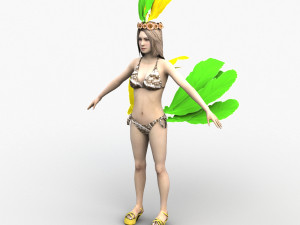 brazilian girl samba dancer 3D Model