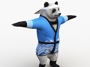 panda in yukata 3D Model