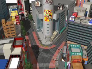 Japanese streetscape shibuya 109 3D Model
