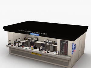 Currency Exchange Store 3D Model