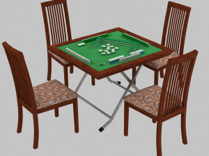 Mahjong Table 3D Models