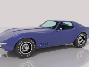 chevrolet corvette c3 - 1968 3D Model