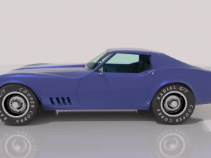 chevrolet corvette c3 - 1968 3D Model